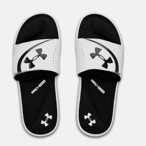 black under armour flip flops